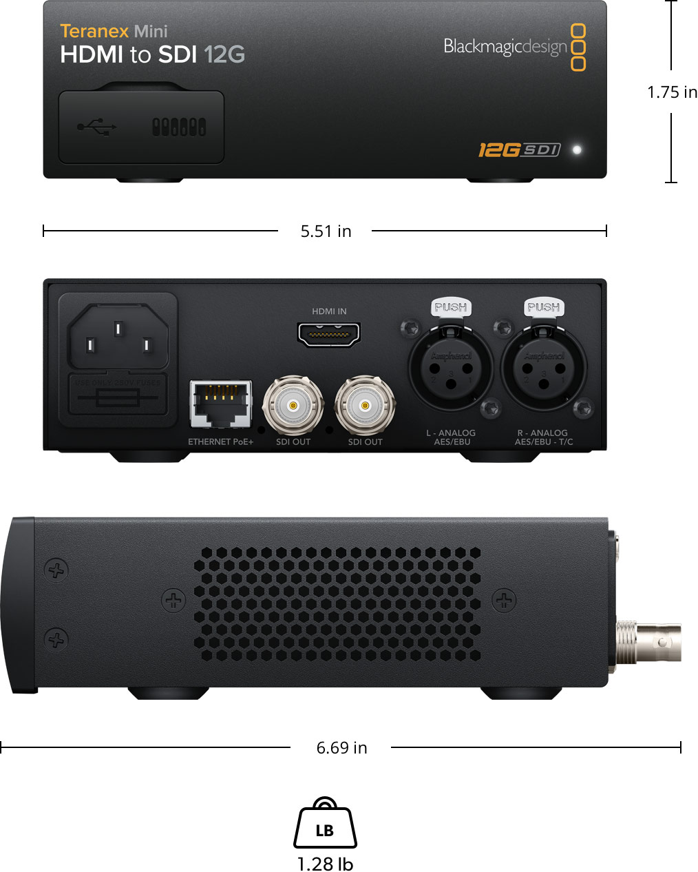 Blackmagic Design Teranex Mini HDMI to SDI 12G Converter - 4