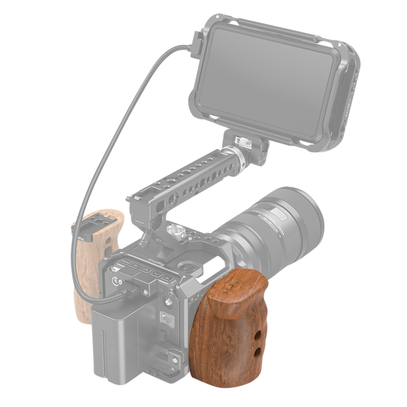 SmallRig 2457 Wooden Grip w Quick Release f Z CamE - 16