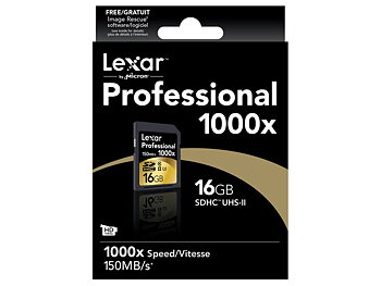 Lexar Memorycard SD 16GB SDHC  1000x Professional UHS-II