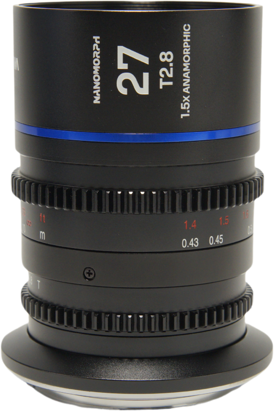 Laowa Nanomorph&nbsp;27mm&nbsp;T2.8&nbsp;1.5X&nbsp;S35 (Blue) - Canon RF