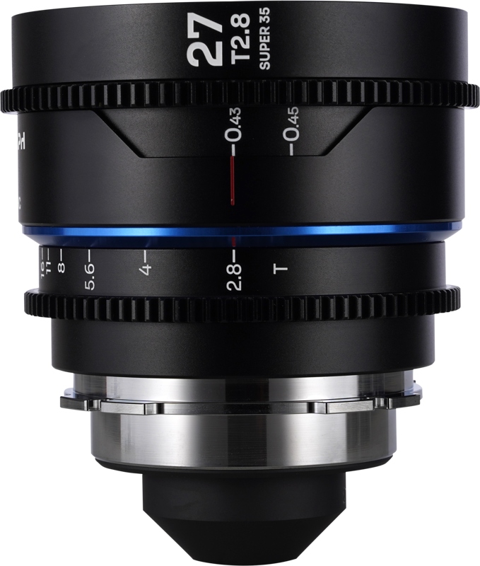 Laowa Nanomorph&nbsp;27mm&nbsp;T2.8&nbsp;1.5X&nbsp;S35 (Blue) - Arri PL/Canon EF