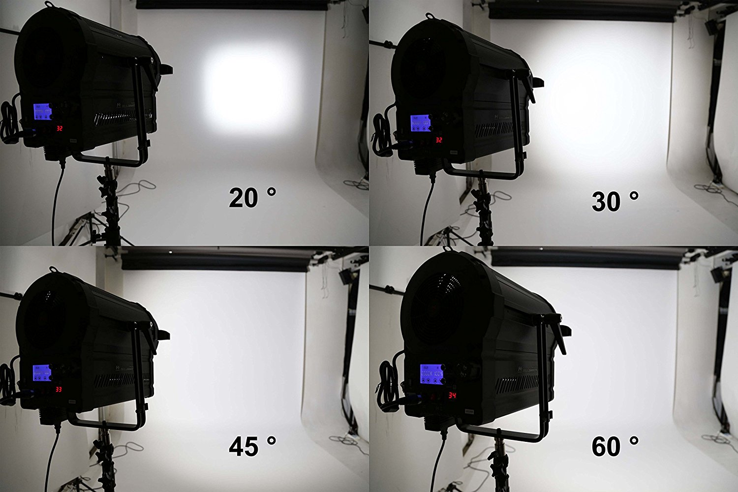 Fresnel Led videolight Bi-Color DLL-3000TW 300w - 5