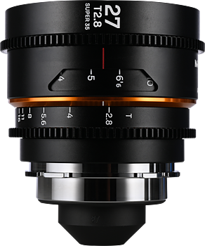 Laowa Nanomorph&nbsp;27mm&nbsp;T2.8&nbsp;1.5X&nbsp;S35 (Amber) - Arri PL/Canon EF