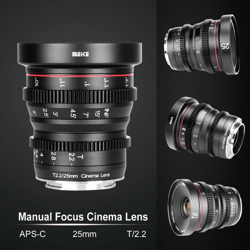 MEIKE 25mm T2.2 Manual Focus Cinema Prime Lins (E Mount)  - 3
