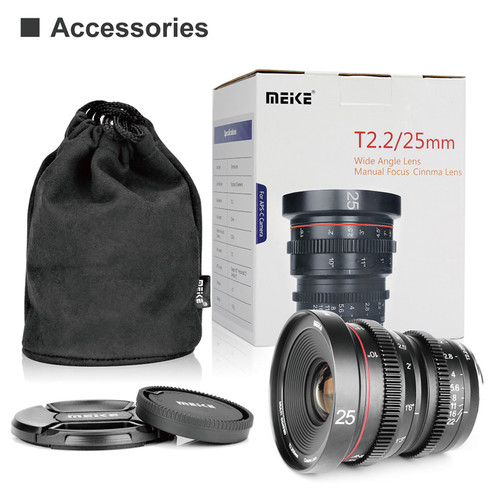 MEIKE 25mm T2.2 Manual Focus Cinema Prime Lins (E Mount)  - 4