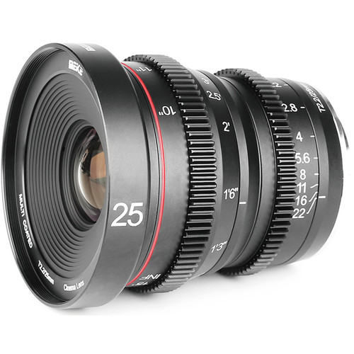 MEIKE 25mm T2.2 Manual Focus Cinema Prime Lins (E Mount) 