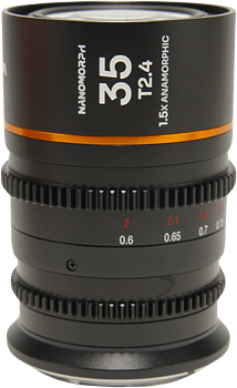 Laowa Nanomorph&nbsp;35mm&nbsp;T2.4&nbsp;1.5X&nbsp;S35 (Amber) - Canon RF
