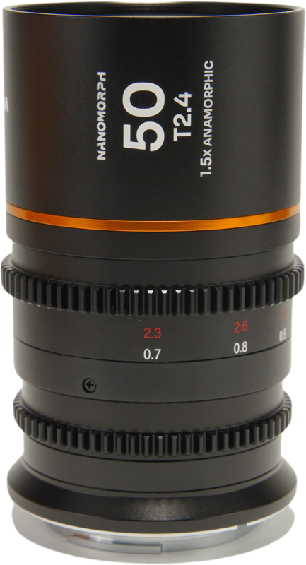 Laowa Nanomorph&nbsp;50mm&nbsp;T2.4&nbsp;1.5X&nbsp;S35 (Amber) - Canon RF