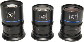 Laowa Nanomorph&nbsp;S35 Prime&nbsp;3-Lens&nbsp;Bundle &nbsp;(27mm, 35mm, 50mm) (Blue) - Fuji X