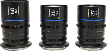 Laowa Nanomorph&nbsp;S35 Prime&nbsp;3-Lens&nbsp;Bundle &nbsp;(27mm, 35mm, 50mm) (Blue) - Fuji X