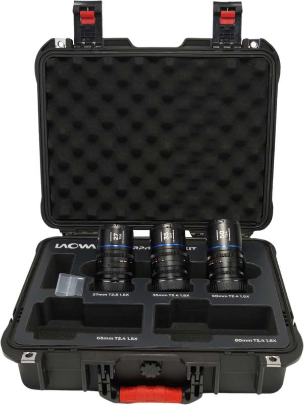 Laowa Nanomorph&nbsp;S35 Prime&nbsp;3-Lens&nbsp;Bundle &nbsp;(27mm, 35mm, 50mm) (Blue) - Canon RF - 5