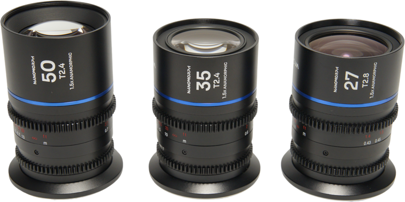 Laowa Nanomorph&nbsp;S35 Prime&nbsp;3-Lens&nbsp;Bundle &nbsp;(27mm, 35mm, 50mm) (Blue) - Canon RF - 2
