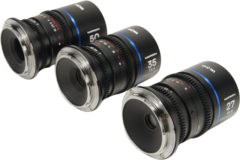 Laowa Nanomorph&nbsp;S35 Prime&nbsp;3-Lens&nbsp;Bundle &nbsp;(27mm, 35mm, 50mm) (Blue) - Nikon Z - 4