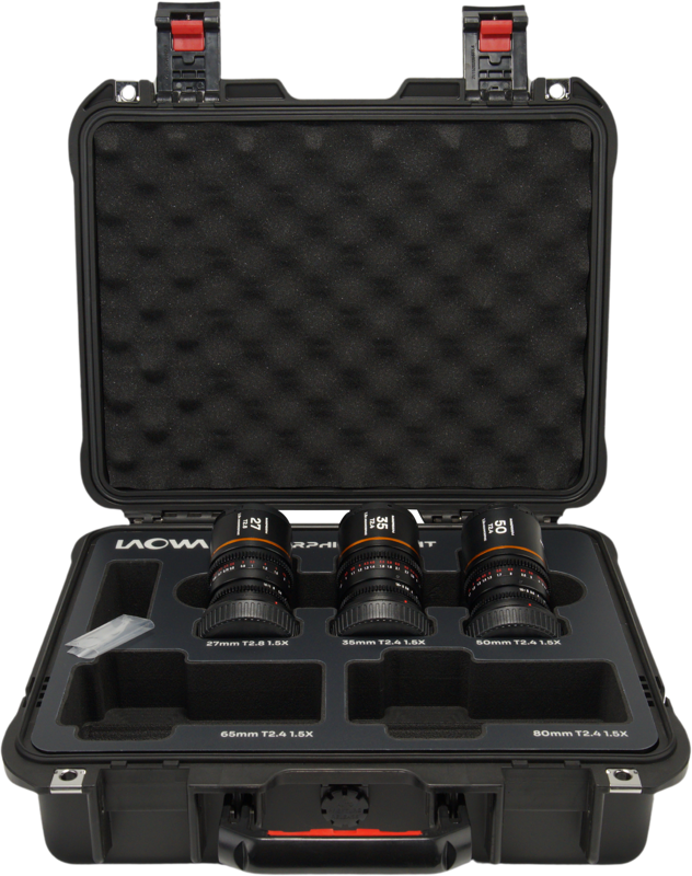Laowa Nanomorph&nbsp;S35 Prime&nbsp;3-Lens&nbsp;Bundle&nbsp; (27mm, 35mm, 50mm) (Amber) - Canon RF - 5