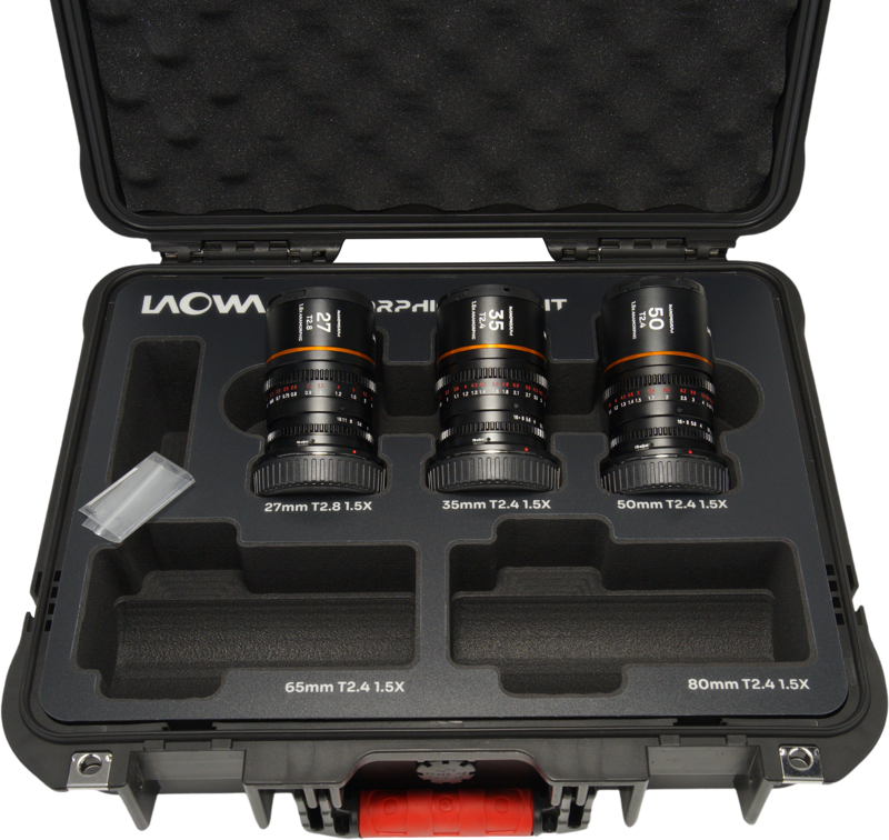 Laowa Nanomorph&nbsp;S35 Prime&nbsp;3-Lens&nbsp;Bundle&nbsp; (27mm, 35mm, 50mm) (Amber) - Canon RF - 6