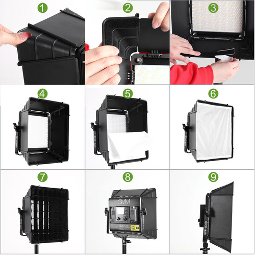 GVM Softbox for 480LS/560AS/800DRGB Series LED Lights (11 x 11") - 4