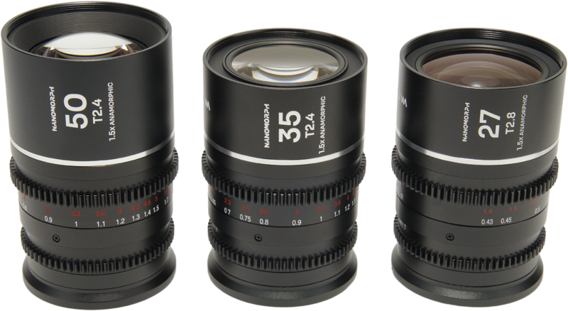 Laowa Nanomorph&nbsp;S35 Prime&nbsp;3-Lens&nbsp;Bundle&nbsp; (27mm, 35mm, 50mm) (Silver) - Sony E - 2