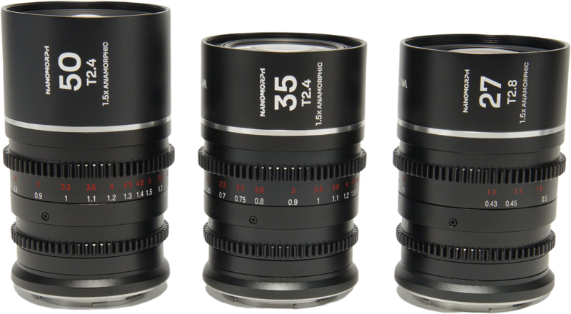 Laowa Nanomorph&nbsp;S35 Prime&nbsp;3-Lens&nbsp;Bundle&nbsp; (27mm, 35mm, 50mm) (Silver) - Sony E