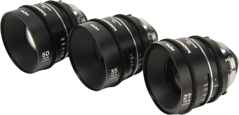 Laowa Nanomorph&nbsp;S35 Prime&nbsp;3-Lens&nbsp;Bundle&nbsp; (27mm, 35mm, 50mm) (Silver) - Arri PL/Canon EF – för filmskapare - 3