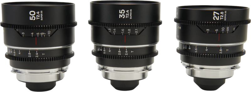 Laowa Nanomorph&nbsp;S35 Prime&nbsp;3-Lens&nbsp;Bundle&nbsp; (27mm, 35mm, 50mm) (Silver) - Arri PL/Canon EF – för filmskapare