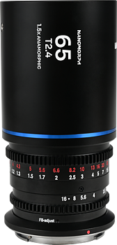 Laowa Nanomorph&nbsp;65mm&nbsp;T2.4&nbsp;1.5X&nbsp;S35 (Blue) - Canon RF