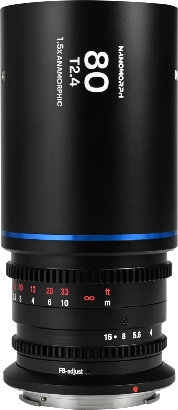 Laowa Nanomorph&nbsp;80mm&nbsp;T2.4&nbsp;1.5X&nbsp;S35 (Blue) - Canon RF