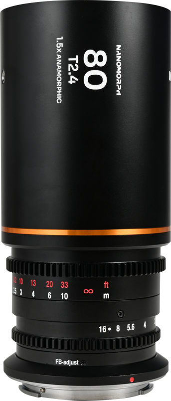 Laowa Nanomorph&nbsp;80mm&nbsp;T2.4&nbsp;1.5X&nbsp;S35 (Amber) - Canon RF