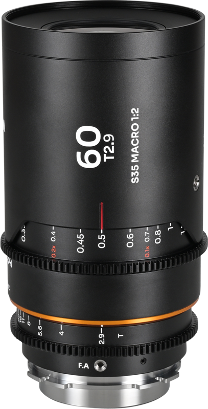 Laowa Nanomorph 60mm T2.9 1.5X S35 Macro 1:2 (Amber) - Arri PL/Canon EF - 2