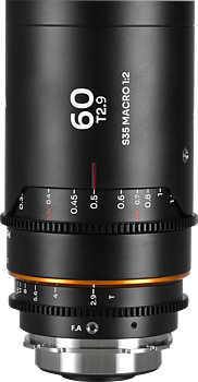 Laowa Nanomorph 60mm T2.9 1.5X S35 Macro 1:2 (Amber) - Arri PL/Canon EF