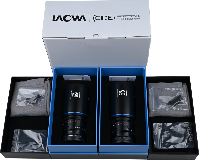 Laowa Nanomorph&nbsp;S35 Prime&nbsp;2-Lens&nbsp;Bundle &nbsp;(65mm,80mm) (Blue) - Sony E - 3