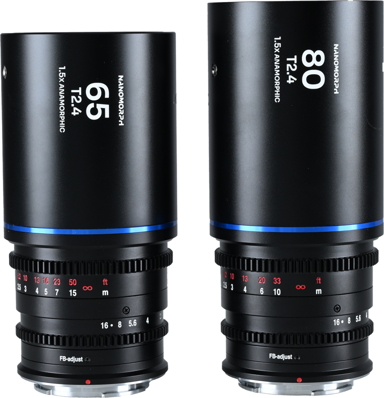 Laowa Nanomorph&nbsp;S35 Prime&nbsp;2-Lens&nbsp;Bundle &nbsp;(65mm,80mm) (Blue) - MFT