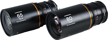 Laowa Nanomorph&nbsp;S35 Prime&nbsp;2-Lens&nbsp;Bundle &nbsp;(65mm,80mm) (Amber) - Fuji X