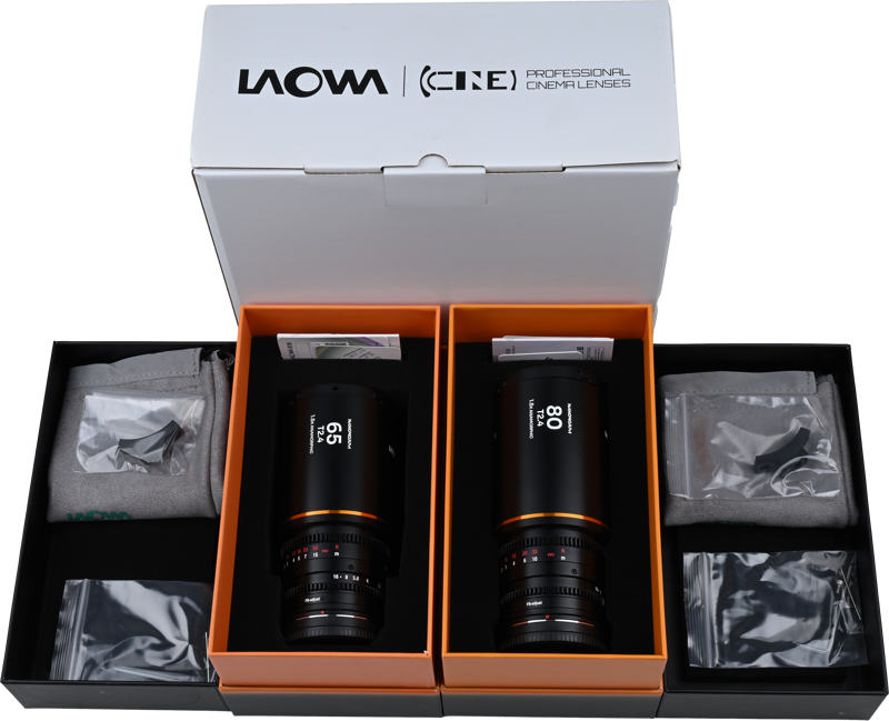 Laowa Nanomorph&nbsp;S35 Prime&nbsp;2-Lens&nbsp;Bundle &nbsp;(65mm,80mm) (Amber) - Canon RF - 3
