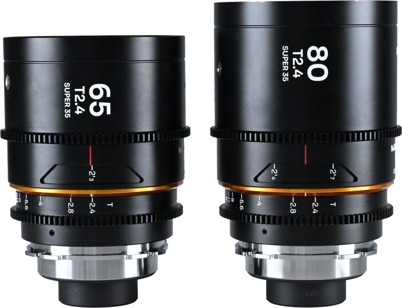 Laowa Nanomorph&nbsp;S35 Prime&nbsp;2-Lens&nbsp;Bundle &nbsp;(65mm,80mm) (Amber) - Arri PL/Canon EF