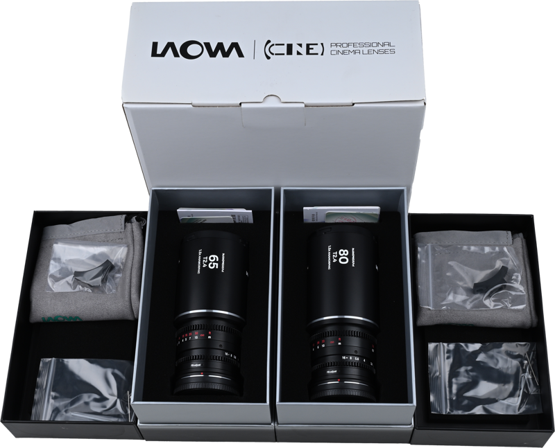 Laowa Nanomorph&nbsp;S35 Prime&nbsp;2-Lens&nbsp;Bundle &nbsp;(65mm,80mm) (Silver) - Sony E - 3