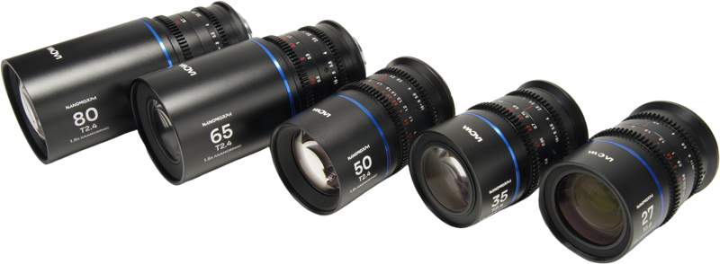 Laowa Nanomorph&nbsp;S35 Prime&nbsp;5-Lens&nbsp;Bundle &nbsp;(27+35+50+65+80mm) Blue - Fuji X - 3