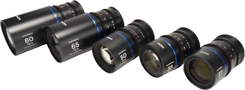 Laowa Nanomorph&nbsp;S35 Prime&nbsp;5-Lens&nbsp;Bundle &nbsp;(27+35+50+65+80mm) Blue - Canon RF - 3