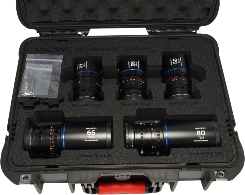 Laowa Nanomorph&nbsp;S35 Prime&nbsp;5-Lens&nbsp;Bundle &nbsp;(27+35+50+65+80mm) Blue - Canon RF - 5