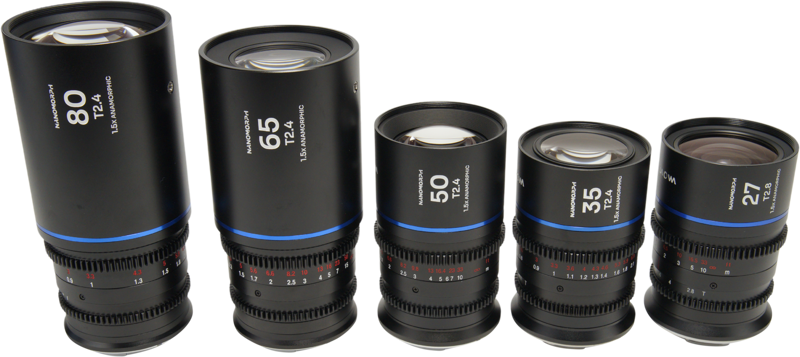 Laowa Nanomorph&nbsp;S35 Prime&nbsp;5-Lens&nbsp;Bundle &nbsp;(27+35+50+65+80mm) Blue - Canon RF - 2