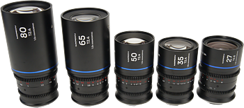 Laowa Nanomorph&nbsp;S35 Prime&nbsp;5-Lens&nbsp;Bundle &nbsp;(27+35+50+65+80mm) Blue - Canon RF