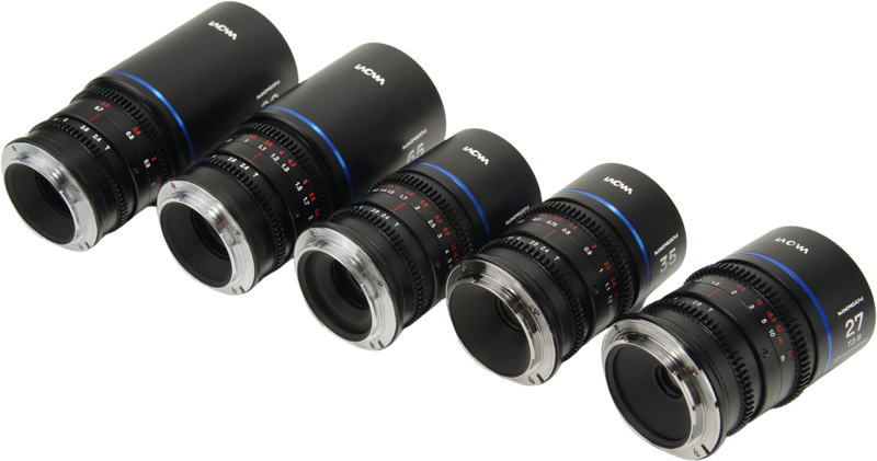 Laowa Nanomorph&nbsp;S35 Prime&nbsp;5-Lens&nbsp;Bundle &nbsp;(27+35+50+65+80mm) Blue - Nikon Z - 4