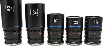 Laowa Nanomorph&nbsp;S35 Prime&nbsp;5-Lens&nbsp;Bundle &nbsp;(27+35+50+65+80mm) Blue - MFT