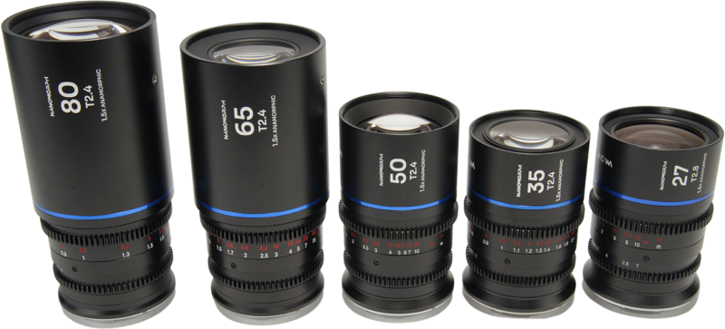 Laowa Nanomorph&nbsp;S35 Prime&nbsp;5-Lens&nbsp;Bundle &nbsp;(27+35+50+65+80mm) Blue - DL - 2
