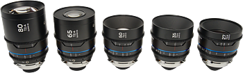 Laowa Nanomorph&nbsp;S35 Prime&nbsp;5-Lens&nbsp;Bundle &nbsp;(27+35+50+65+80mm) Blue - Arri PL/Canon EF