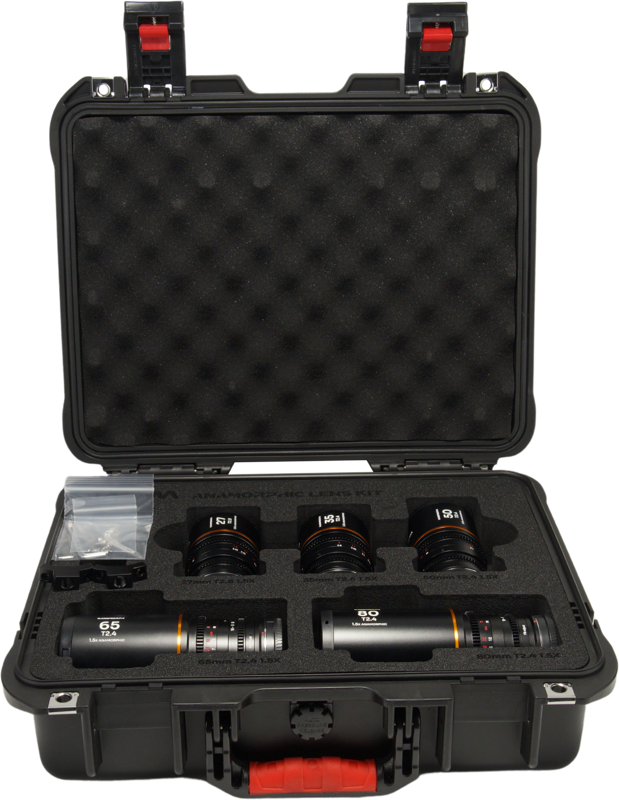 Laowa Nanomorph&nbsp;S35 Prime&nbsp;5-Lens&nbsp;Bundle &nbsp;(27+35+50+65+80mm) Amber  - L Mount - 6