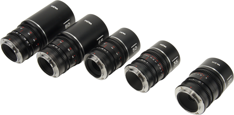 Laowa Nanomorph&nbsp;S35 Prime&nbsp;5-Lens&nbsp;Bundle &nbsp;(27+35+50+65+80mm) Silver  - Sony E - 4