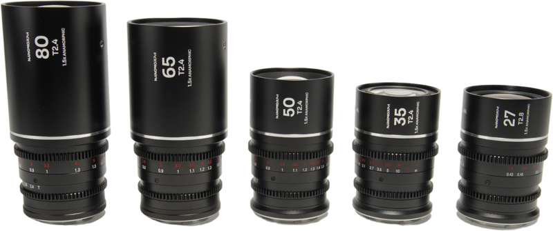 Laowa Nanomorph&nbsp;S35 Prime&nbsp;5-Lens&nbsp;Bundle &nbsp;(27+35+50+65+80mm) Silver  - Sony E