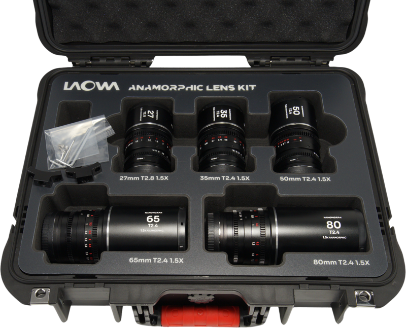 Laowa Nanomorph&nbsp;S35 Prime&nbsp;5-Lens&nbsp;Bundle &nbsp;(27+35+50+65+80mm) Silver - Canon RF - 5
