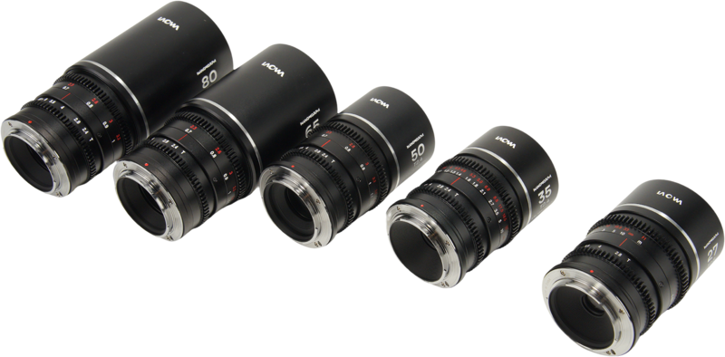 Laowa Nanomorph&nbsp;S35 Prime&nbsp;5-Lens&nbsp;Bundle &nbsp;(27+35+50+65+80mm) Silver - Canon RF - 4