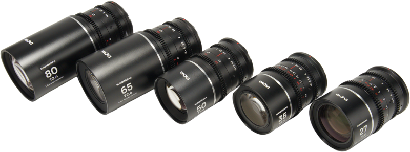 Laowa Nanomorph&nbsp;S35 Prime&nbsp;5-Lens&nbsp;Bundle &nbsp;(27+35+50+65+80mm) Silver- Nikon Z - 3